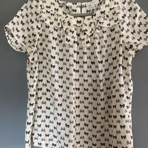 Sweet bow blouse 100% silk